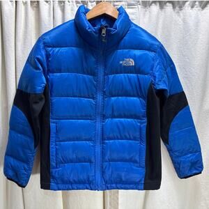 The North Face Blue & Black Down Insulated 550 Jacket Boy's Size 10 / 12 Medium
